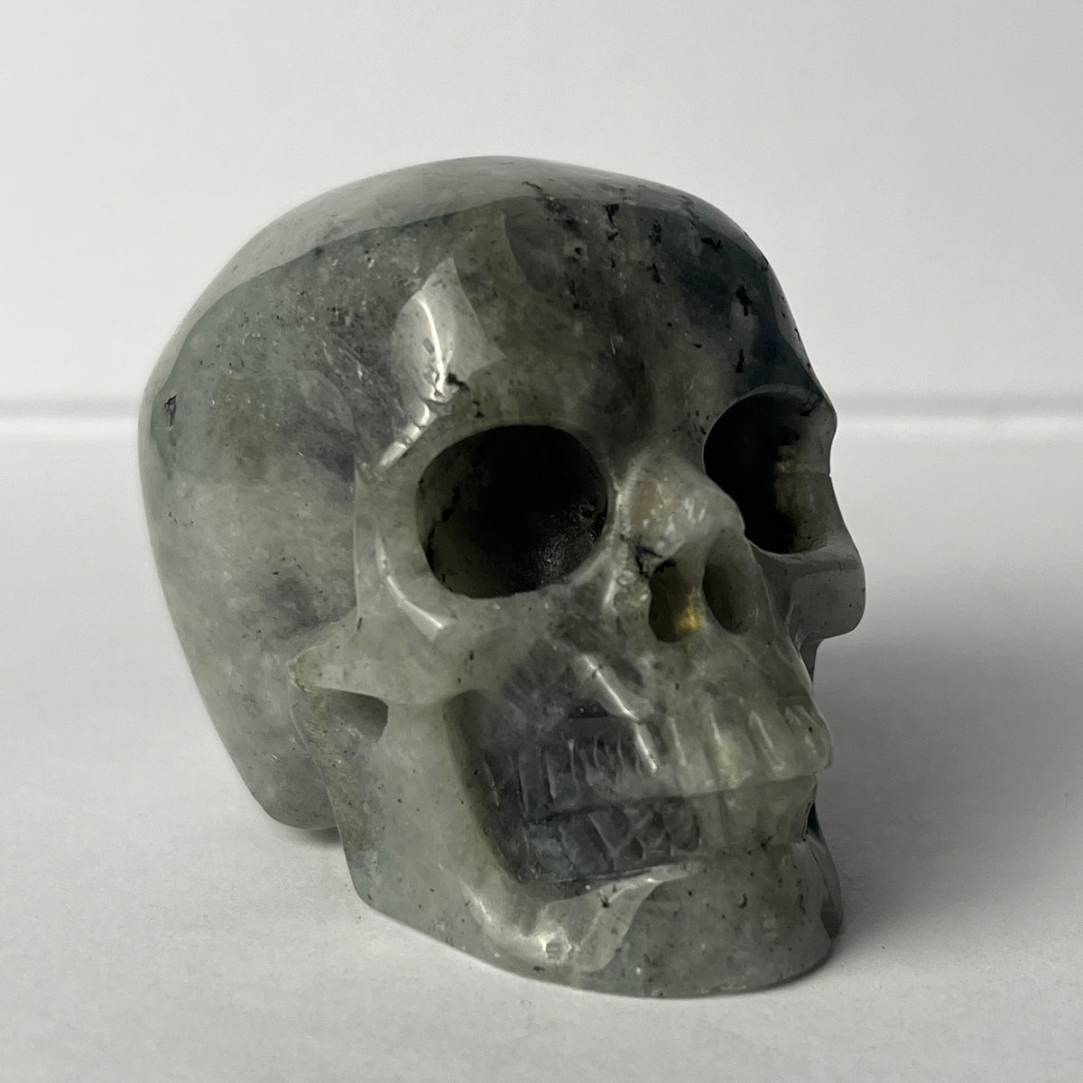 2" Grey Labradorite Crystal Skull - Pattern H