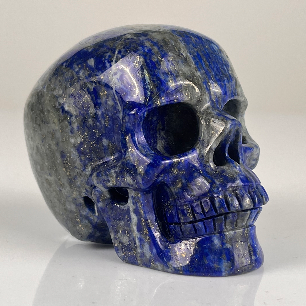 3" Lapis Lazuli Crystal Skull – Pattern E