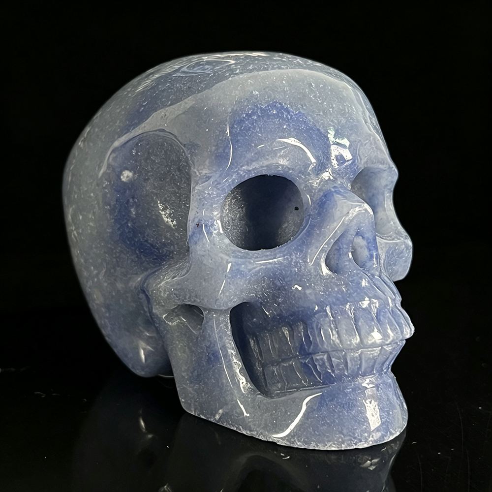 2 Zoll großer blauer Aventurin-Kristallschädel – Mini-Kristallschädel