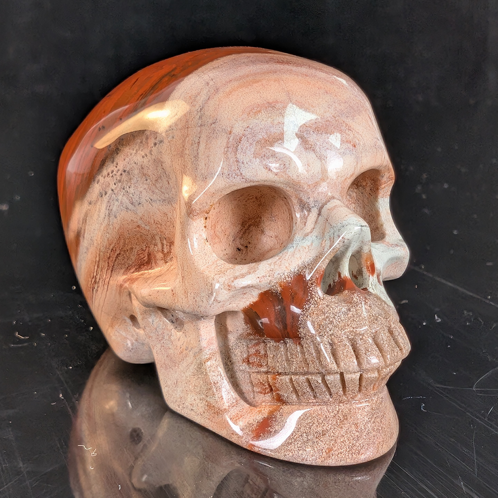 2-inch Red Jasper skull sculpture