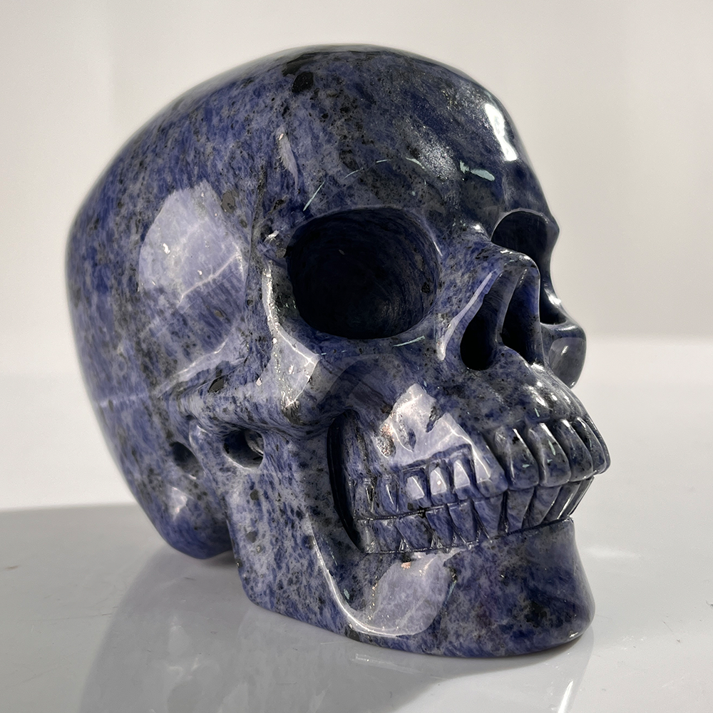 4.5" Sodalite Crystal Skull – Pattern D