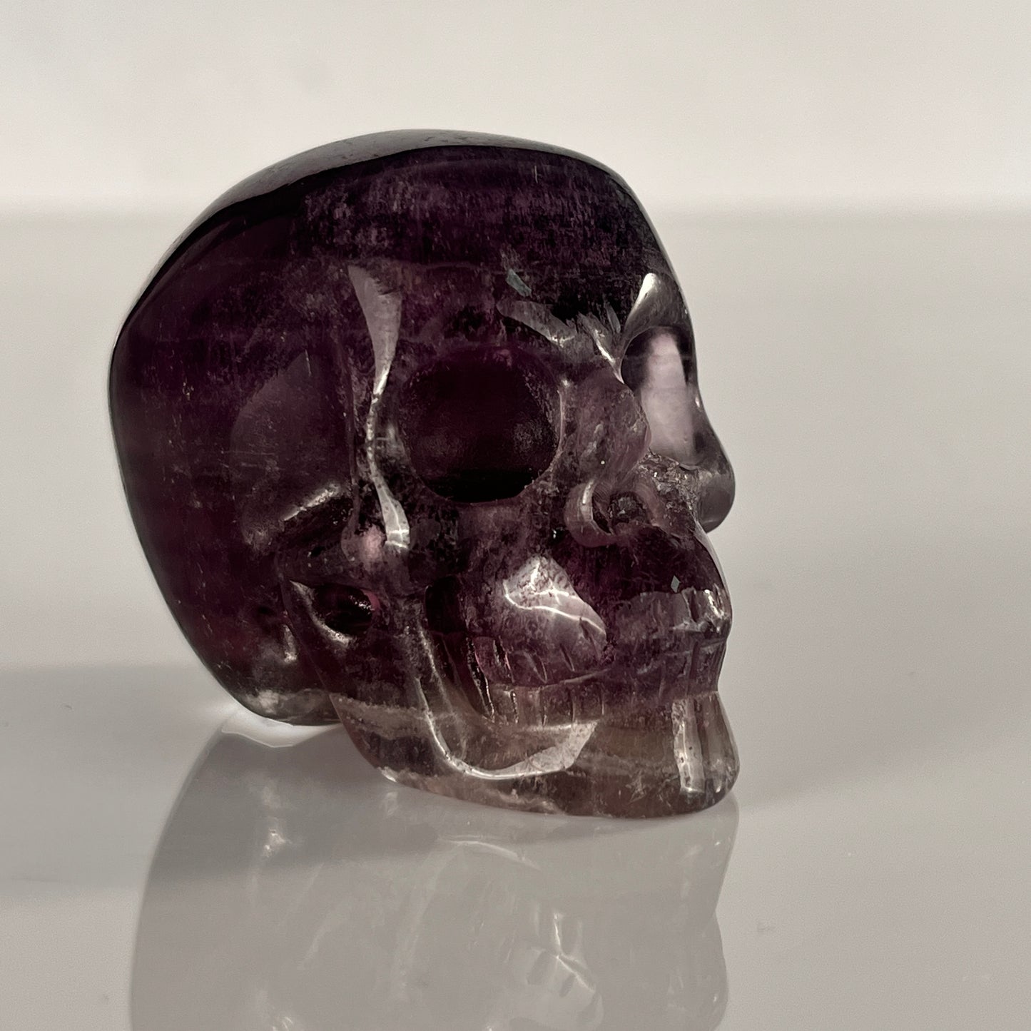 2 Inch Fluorite Crystal Skull – Hand Carved Natural Stone