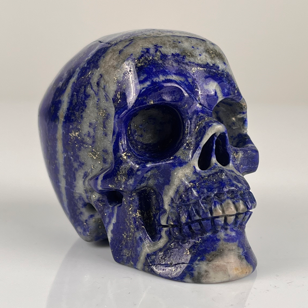 3 inch Lapis Lazuli Crystal Skull – Hand Carved Natural Stone