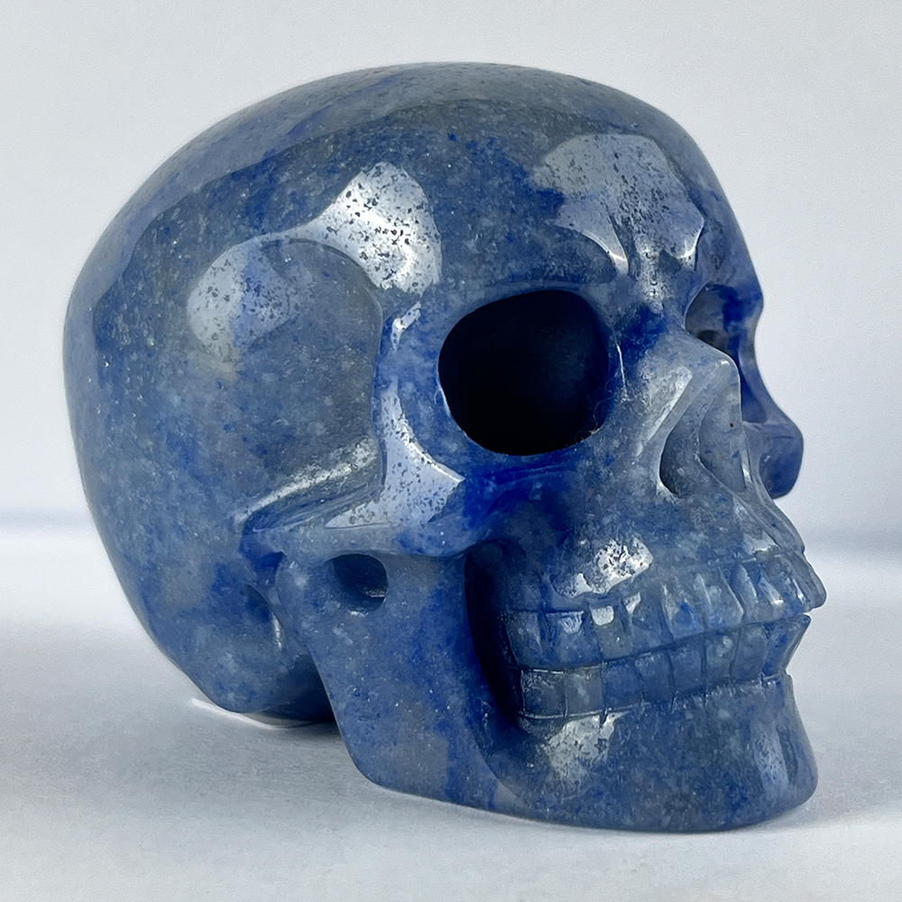 2 Zoll großer blauer Aventurin-Kristallschädel – Mini-Kristallschädel