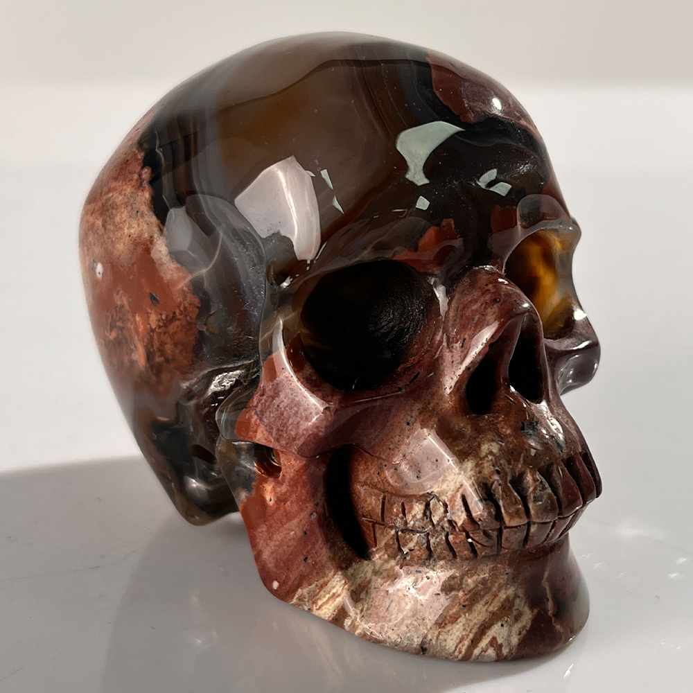 3" Volcanic Agate Crystal Skull