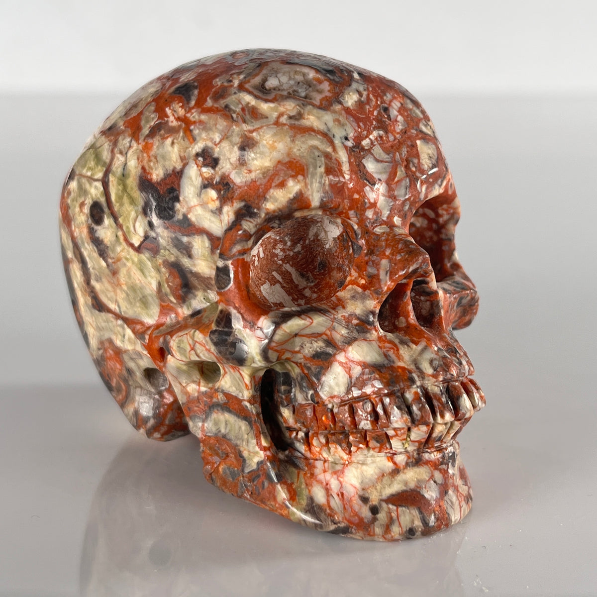 3" Money Agate Crystal Skull - Pattern C