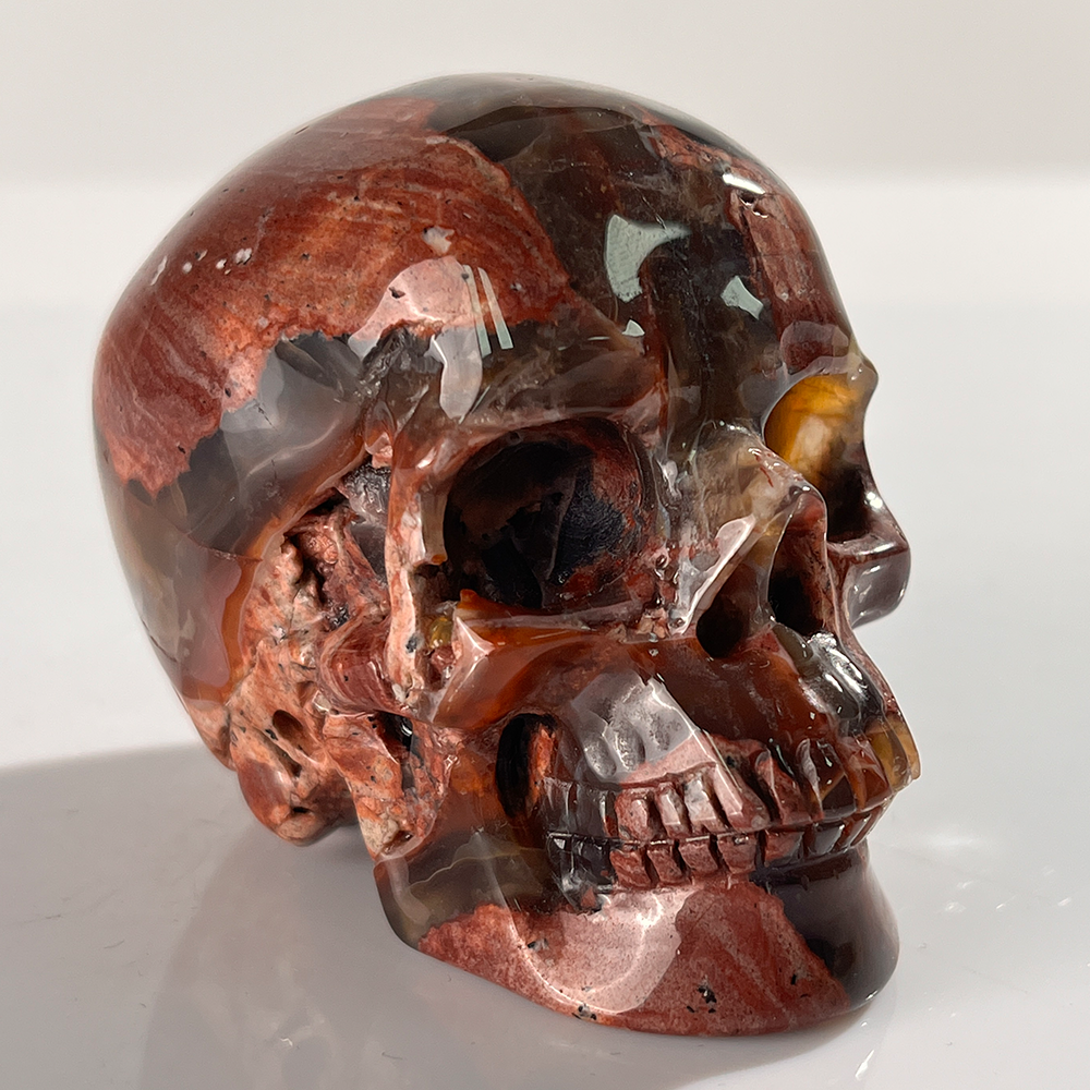 3" Volcanic Agate Crystal Skull