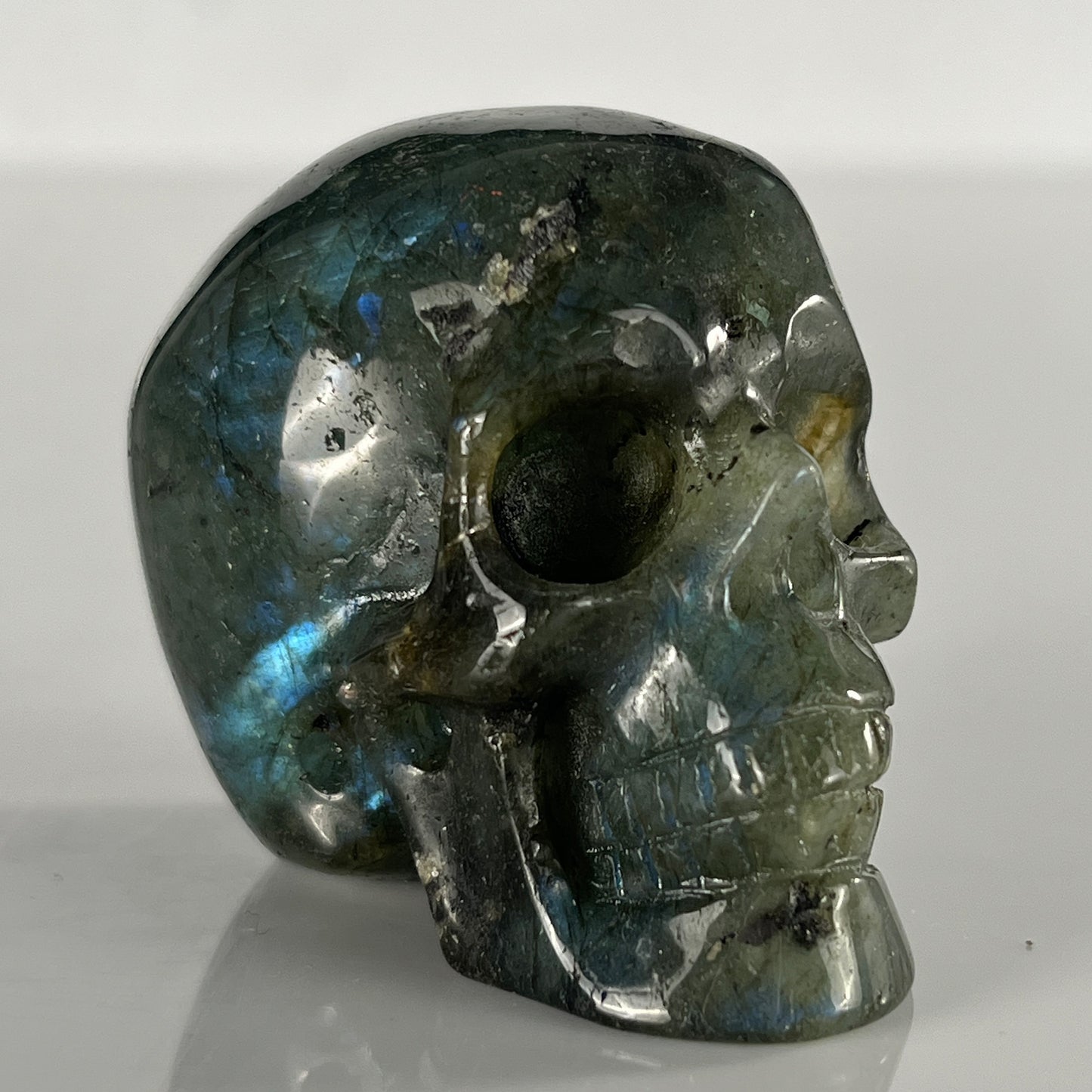 2 Inch  Blue Labradorite Crystal Skull – Hand Carved Natural Stone