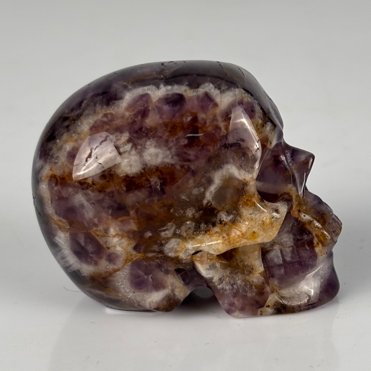 2" Dream Amethyst Crystal Skull - Pattern F