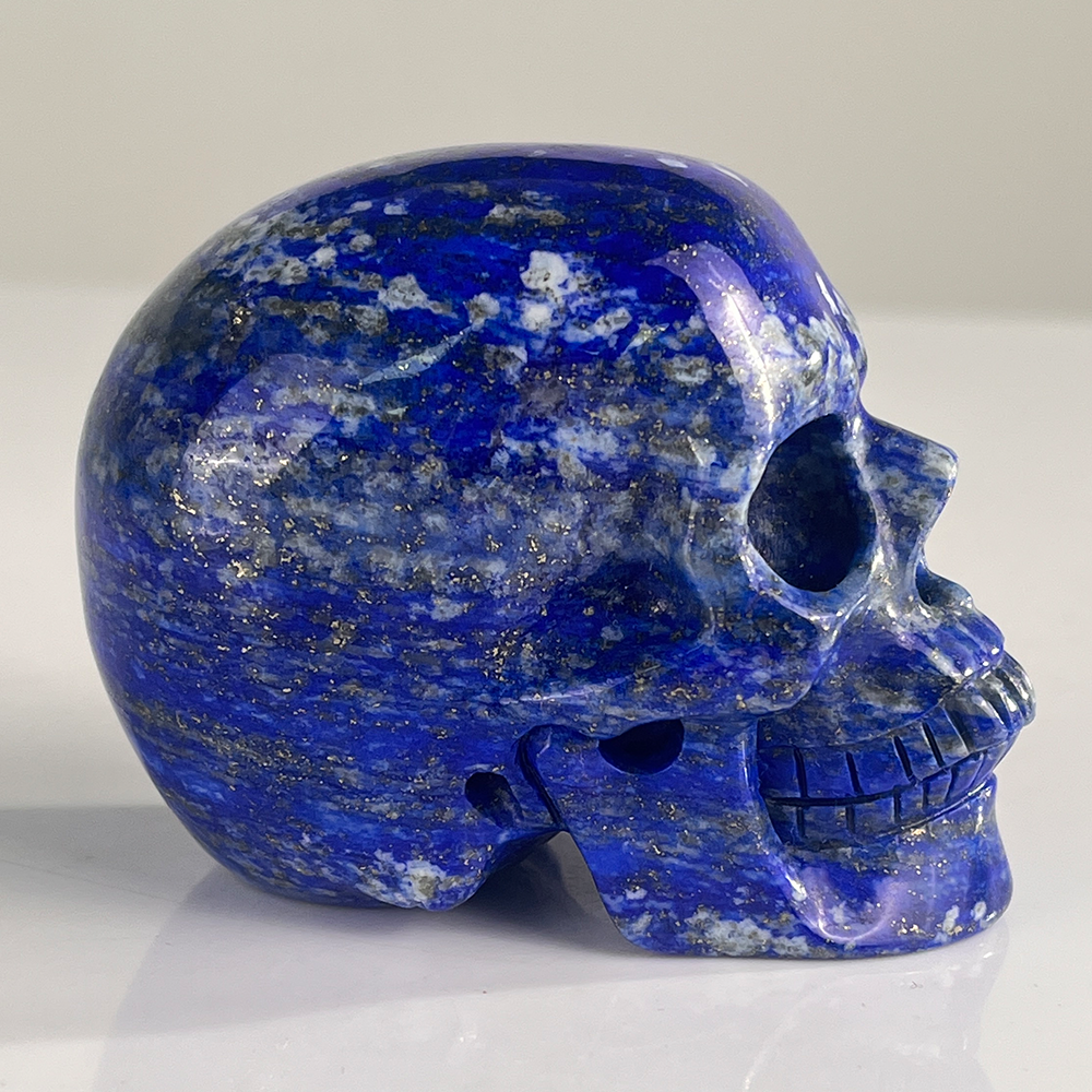3 inch Lapis Lazuli Crystal Skull – Hand Carved Natural Stone