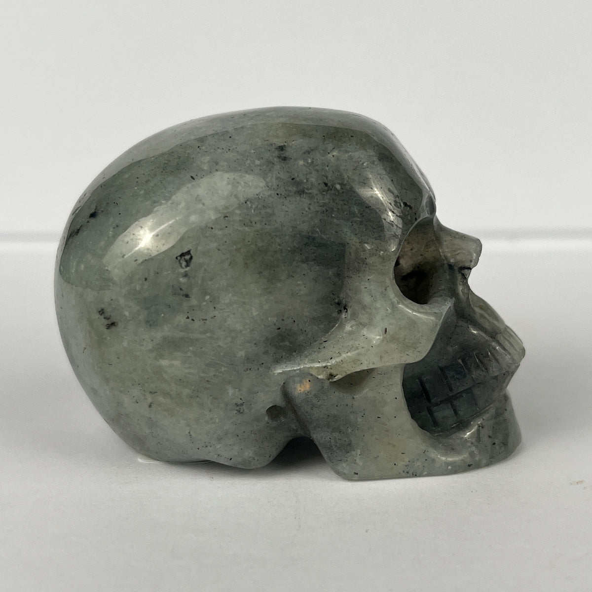 2" Grey Labradorite Crystal Skull - Pattern H