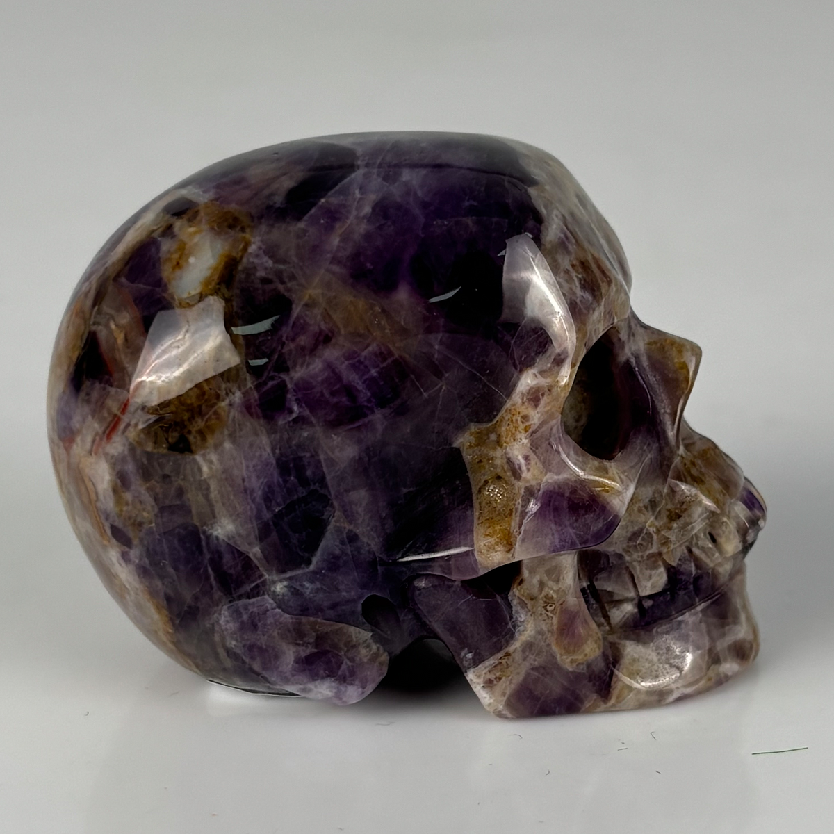 2" Dream Amethyst Crystal Skull - Pattern J