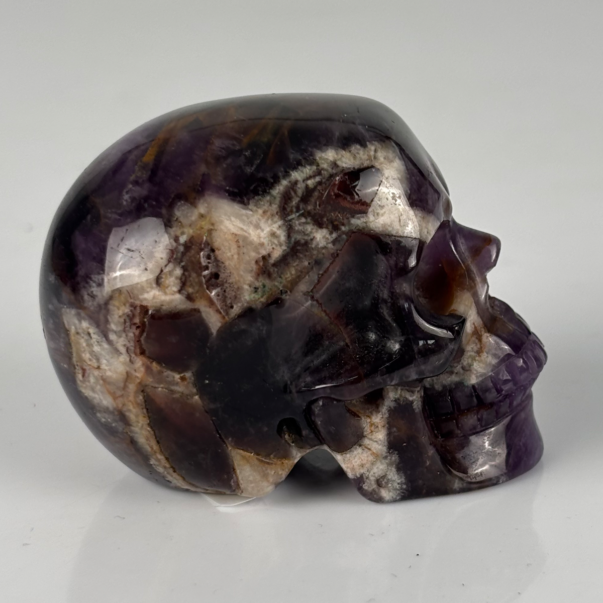 2" Dream Amethyst Crystal Skull - Pattern H