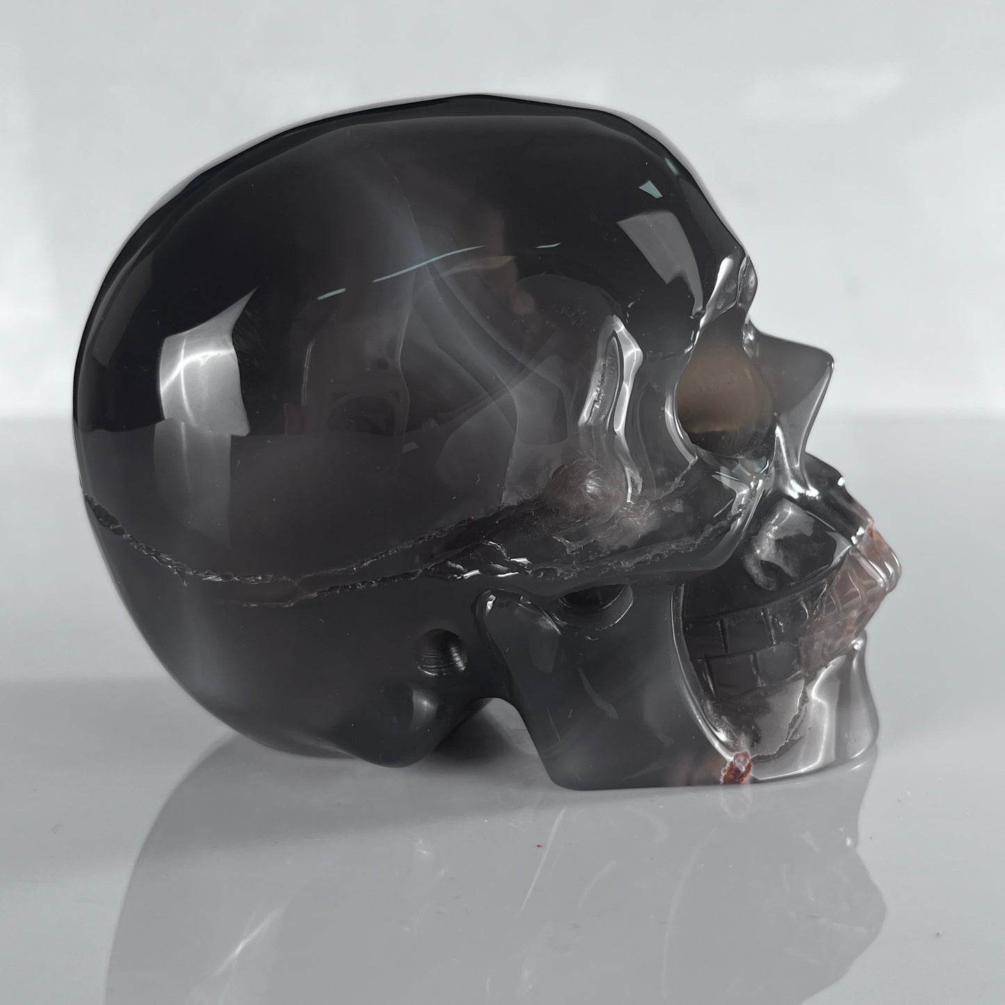 4.5" Volcanic Agate Crystal Skull