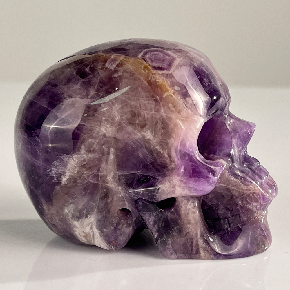 3 Inch Dream Amethyst Crystal Skull – Hand Carved Healing Stone