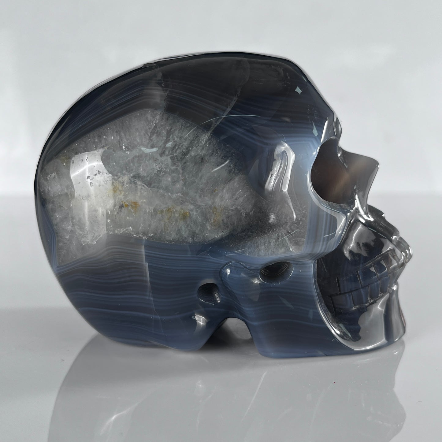 4.5" Volcanic Agate Crystal Skull