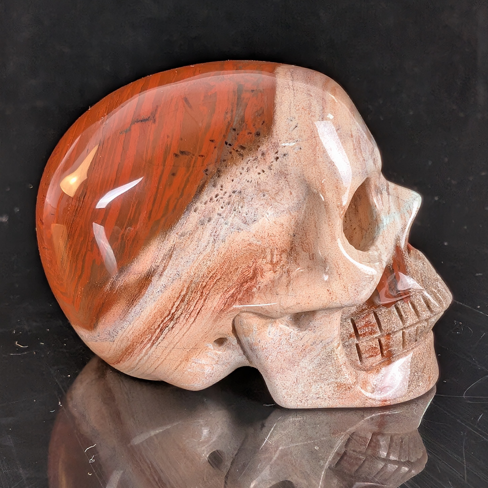 2-inch Red Jasper skull sculpture