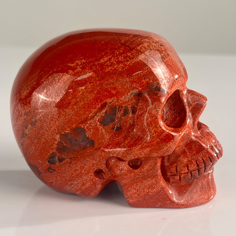 3" Red Jasper Crystal Skull - Pattern I