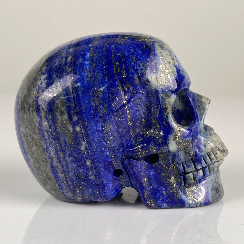 3 inch Lapis Lazuli Crystal Skull – Hand Carved Natural Stone