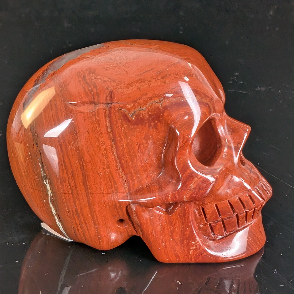 2" Red Jasper Crystal Skull - Pattern B