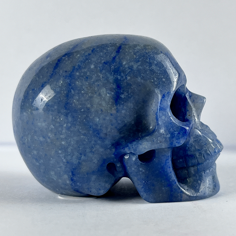 2 Zoll großer blauer Aventurin-Kristallschädel – Mini-Kristallschädel