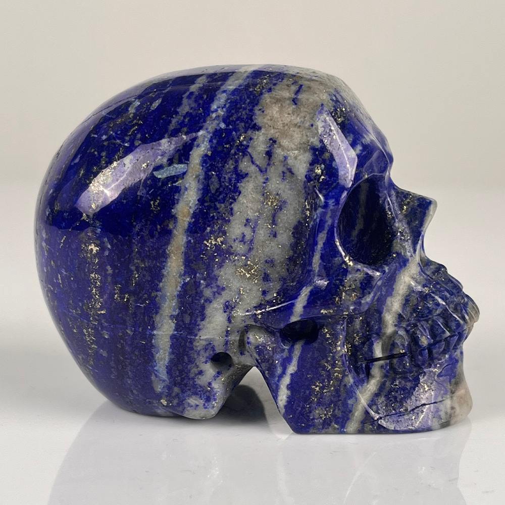3 inch Lapis Lazuli Crystal Skull – Hand Carved Natural Stone
