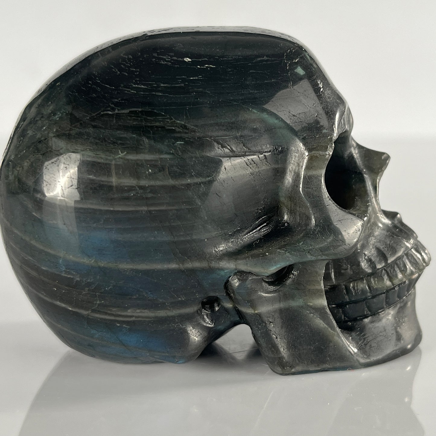 3 Inch  Blue Labradorite Crystal Skull – Hand Carved Natural Stone