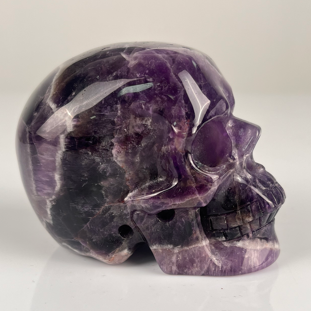 3" Dream Amethyst Crystal Skull – Pattern D