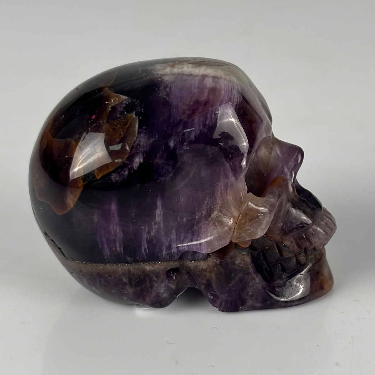 2" Dream Amethyst Crystal Skull - Pattern G