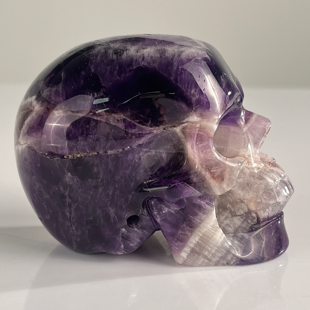 3" Dream Amethyst Crystal Skull – Pattern C