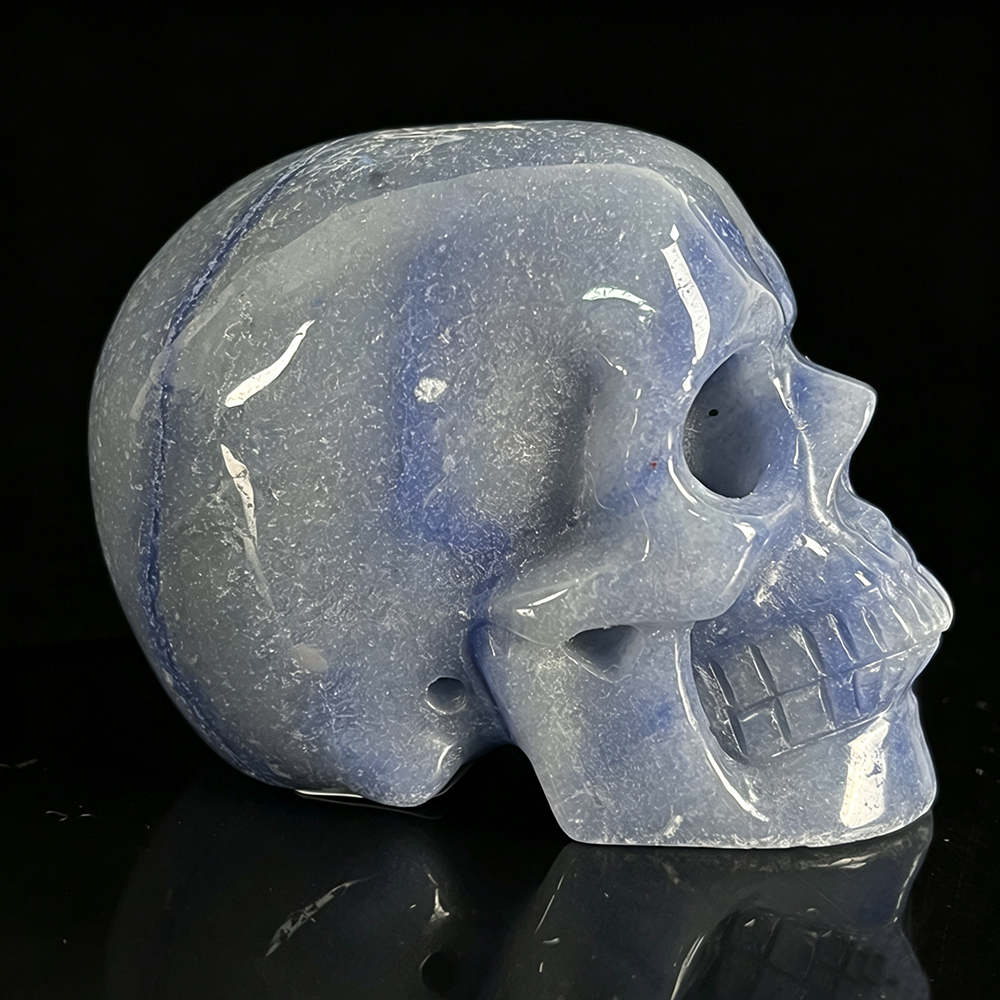 2 Zoll großer blauer Aventurin-Kristallschädel – Mini-Kristallschädel