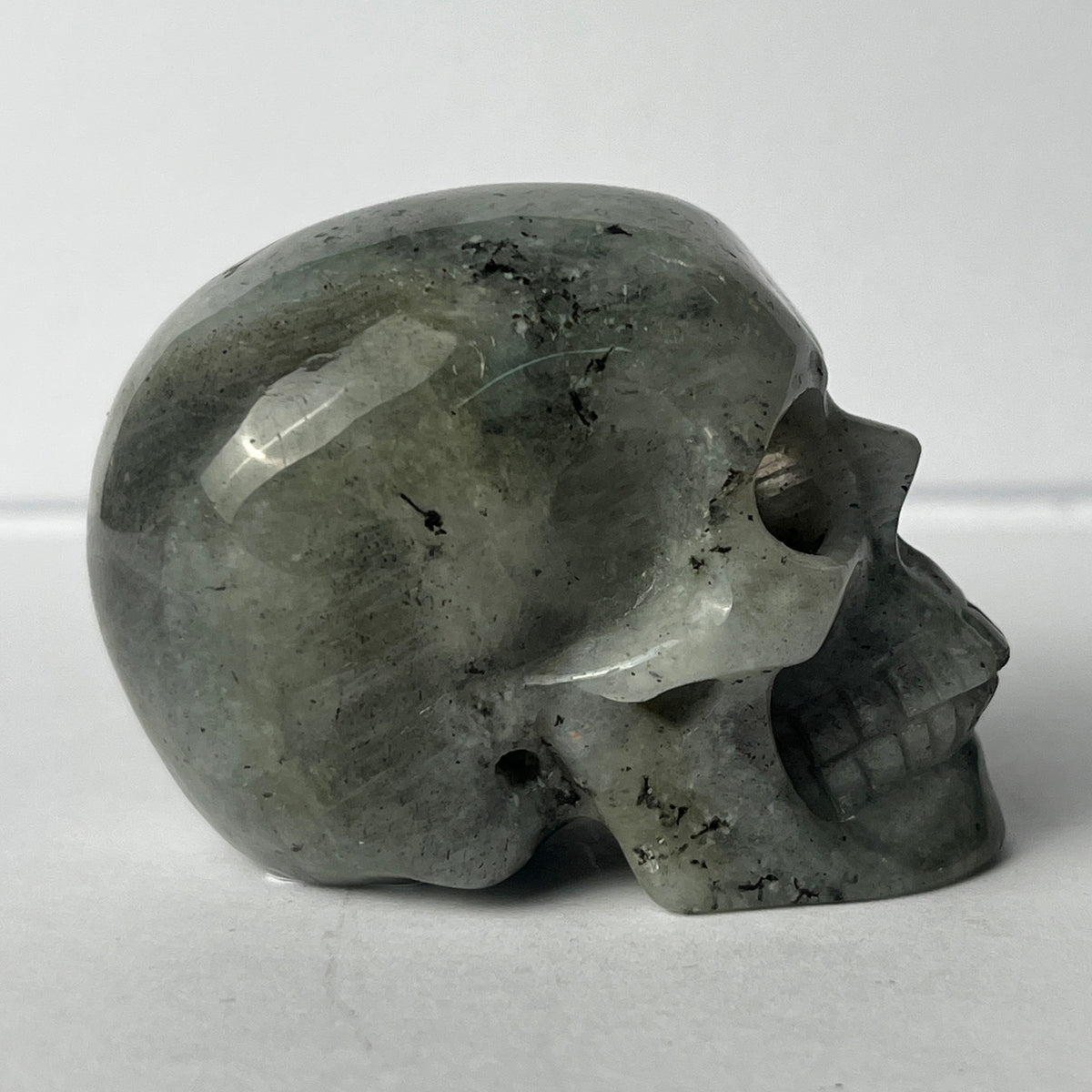 2" Grey Labradorite Crystal Skull - Pattern D
