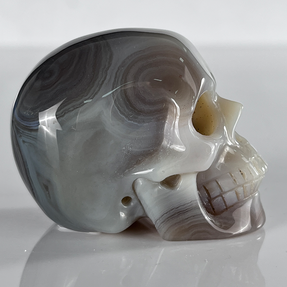 2" Volcanic Agate Crystal Skull