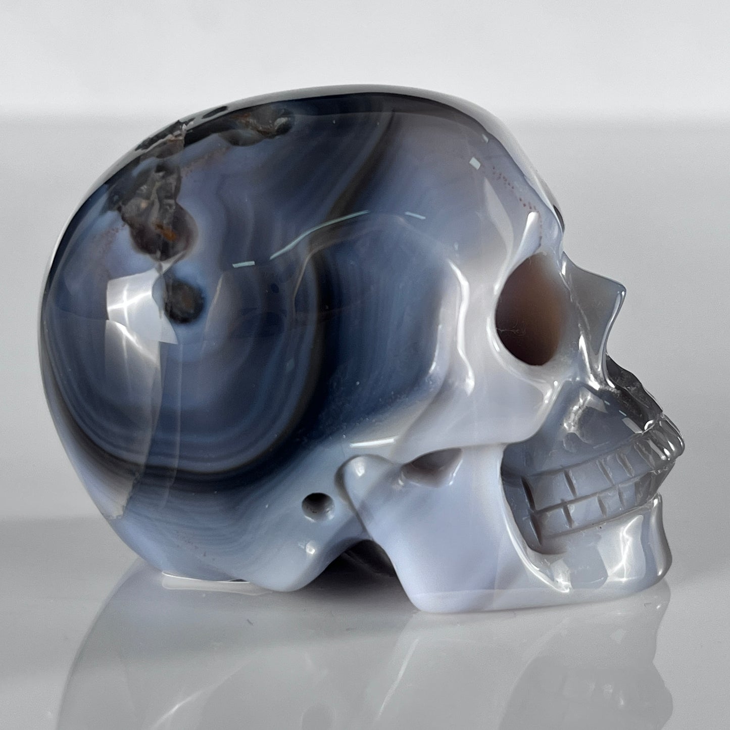 2" Volcanic Agate Crystal Skull