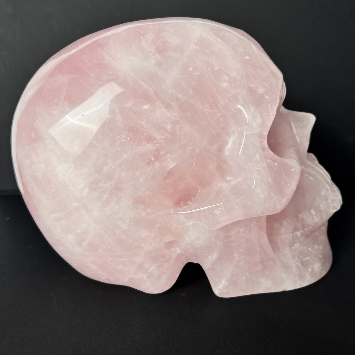 6" Rose Quartz Crystal Skull