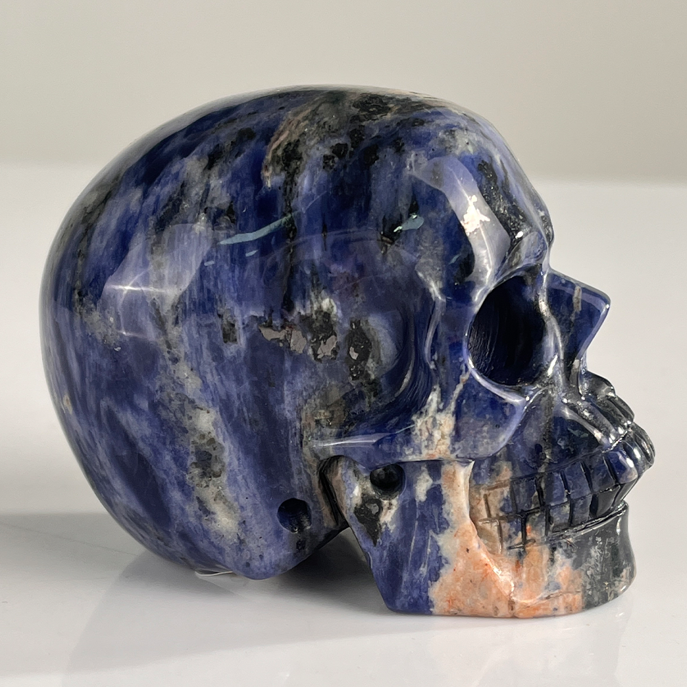 3" Sodalite Crystal Skull – Pattern H