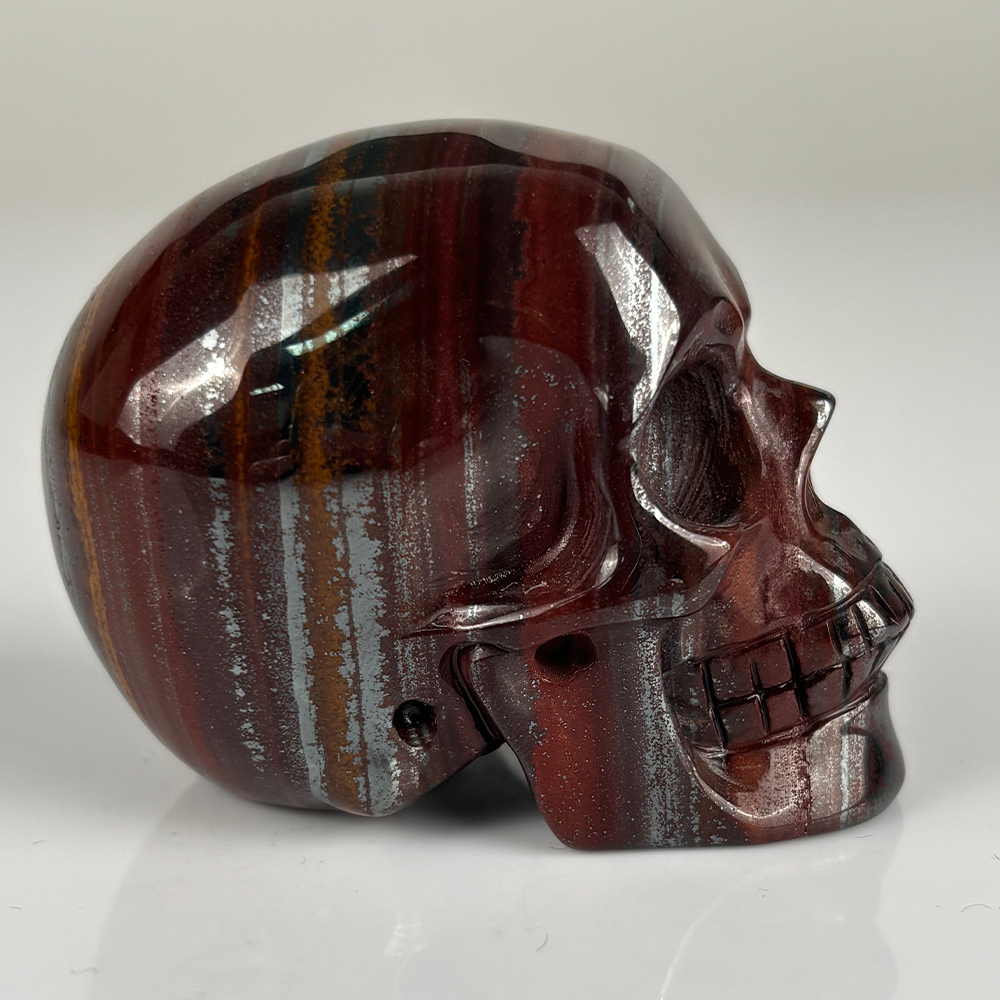 2 Inch Tiger Iron Crystal Skull – Mini Crystal Skull