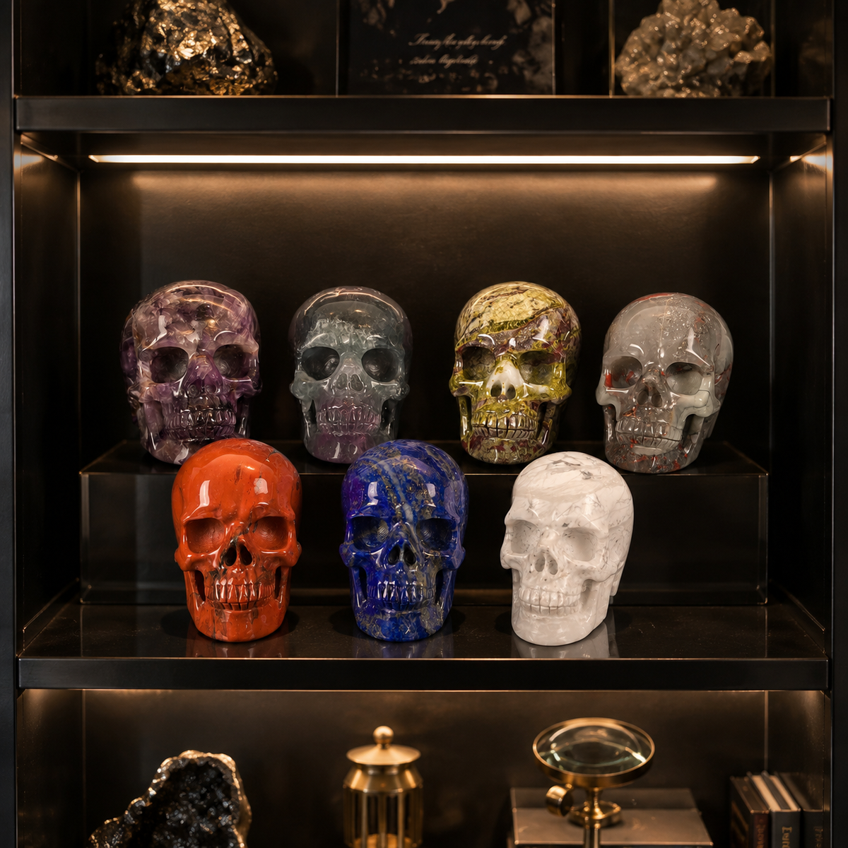 3" Crystal Skull Collection-Paterrn B