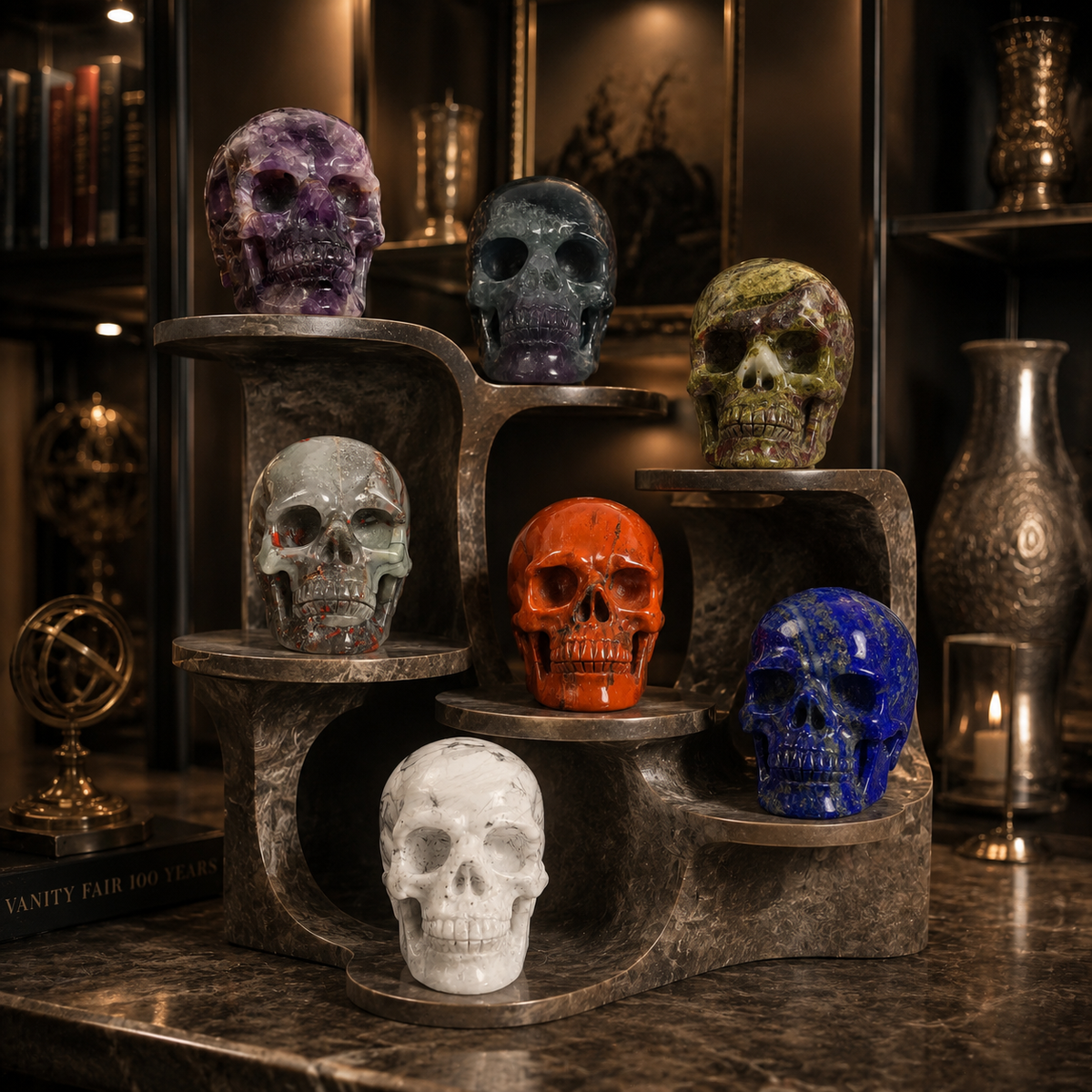 3" Crystal Skull Collection-Paterrn B