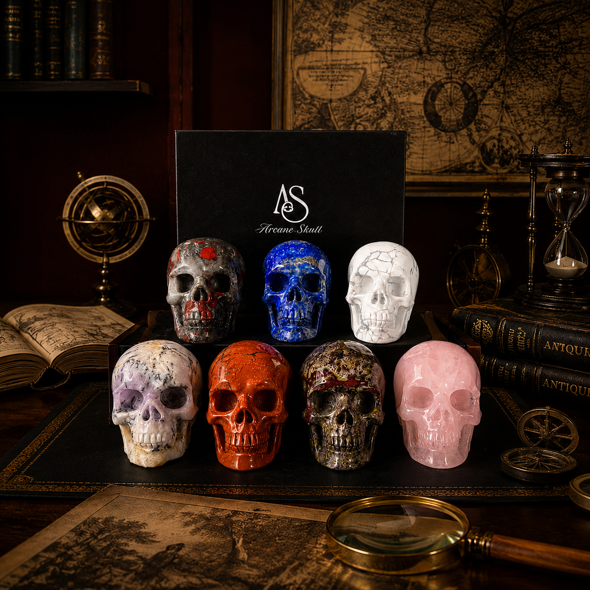 2" Crystal Skull Collection-Paterrn E