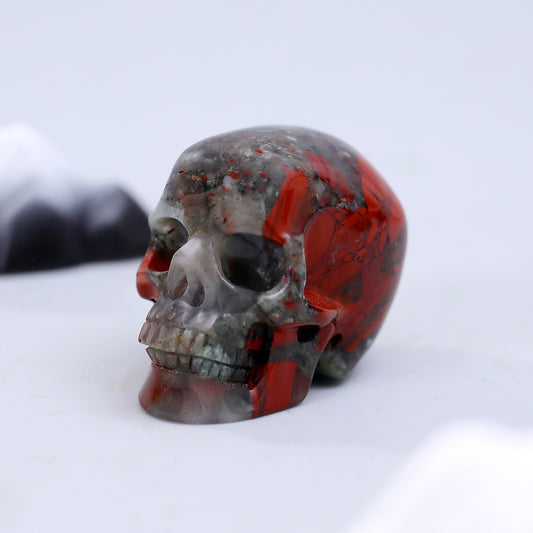 2 Inch African Bloodstone Crystal Skull