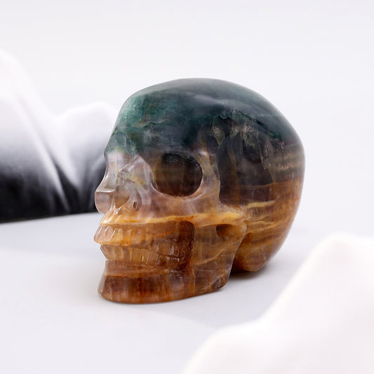 2 Inch Green Fluorite Crystal Skull
