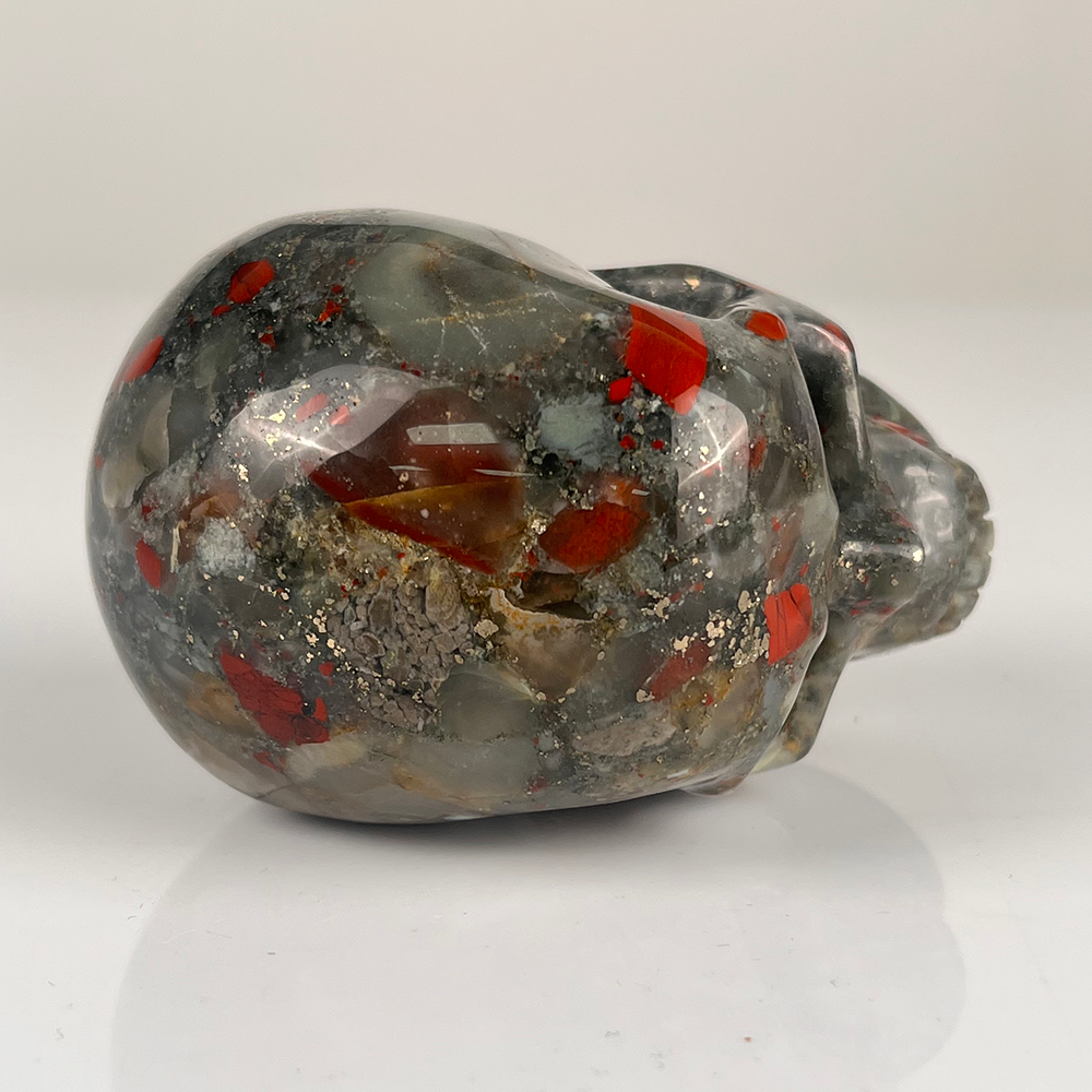 3 Inch African Bloodstone Crystal Skull – Hand Carved Natural Stone