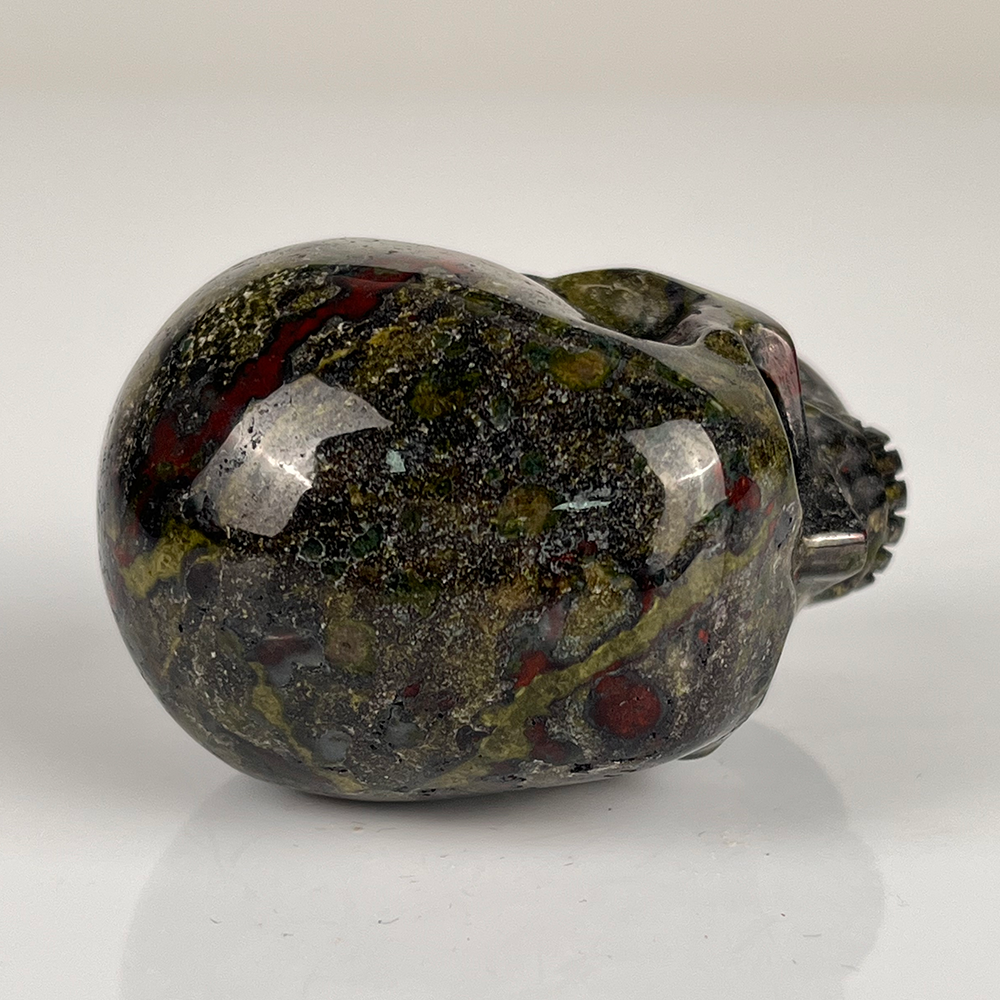 2 Inch Dragon Bloodstone Crystal Skull – Mini Gemstone Skull