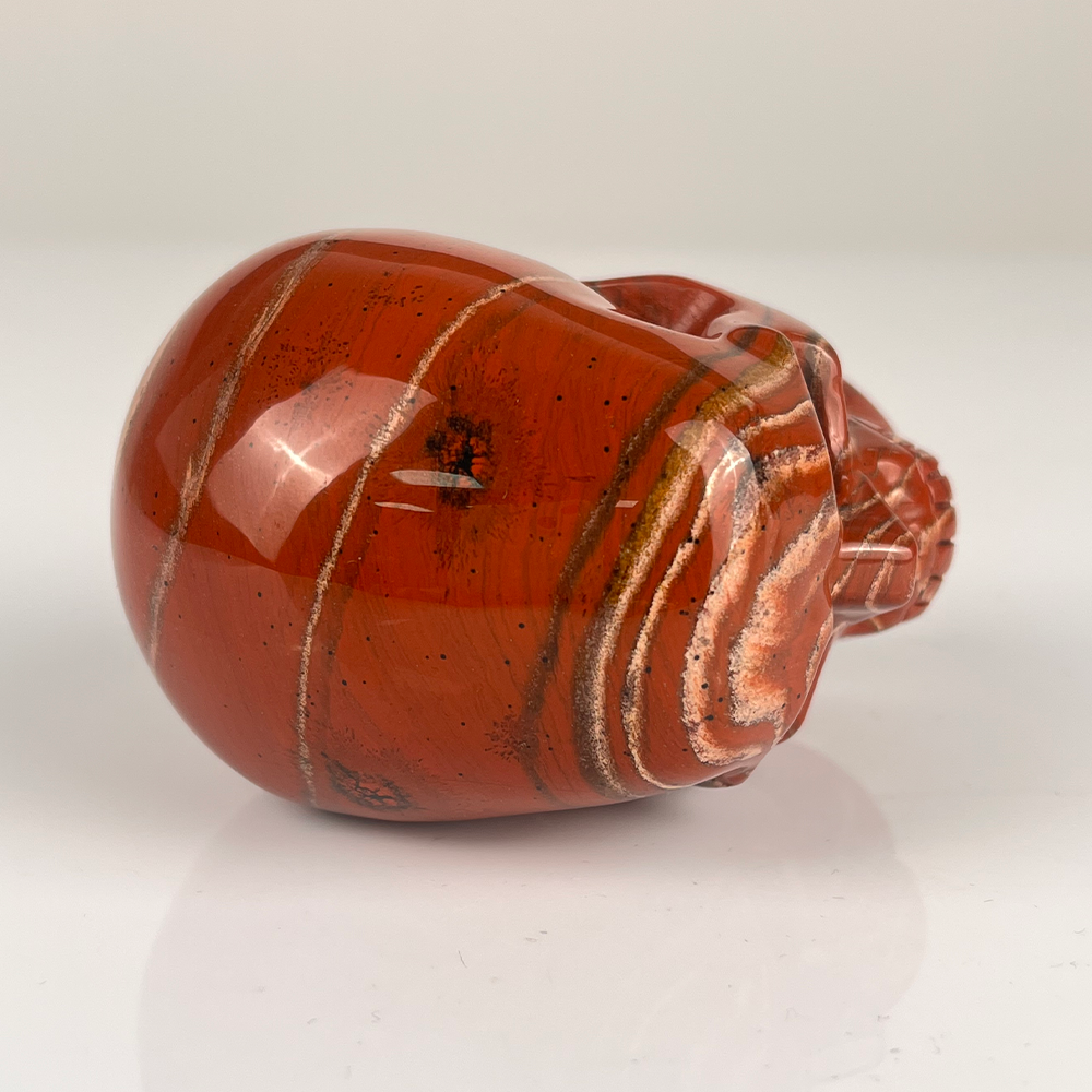 3" Red Jasper Crystal Skull - Pattern D