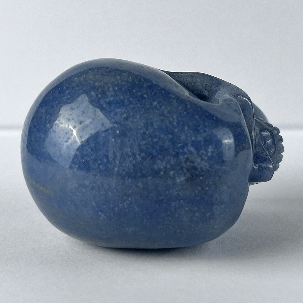 Crâne en cristal d'aventurine bleue de 5 cm – Mini crâne en cristal