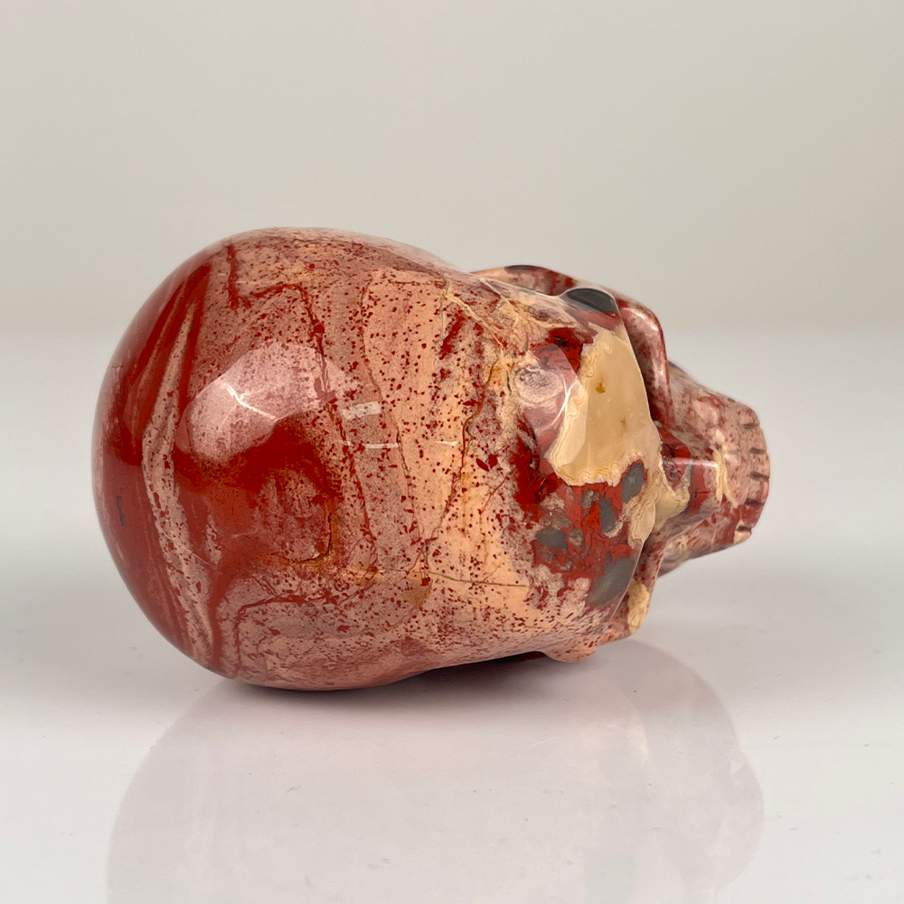 3" Red Jasper Crystal Skull - Pattern F