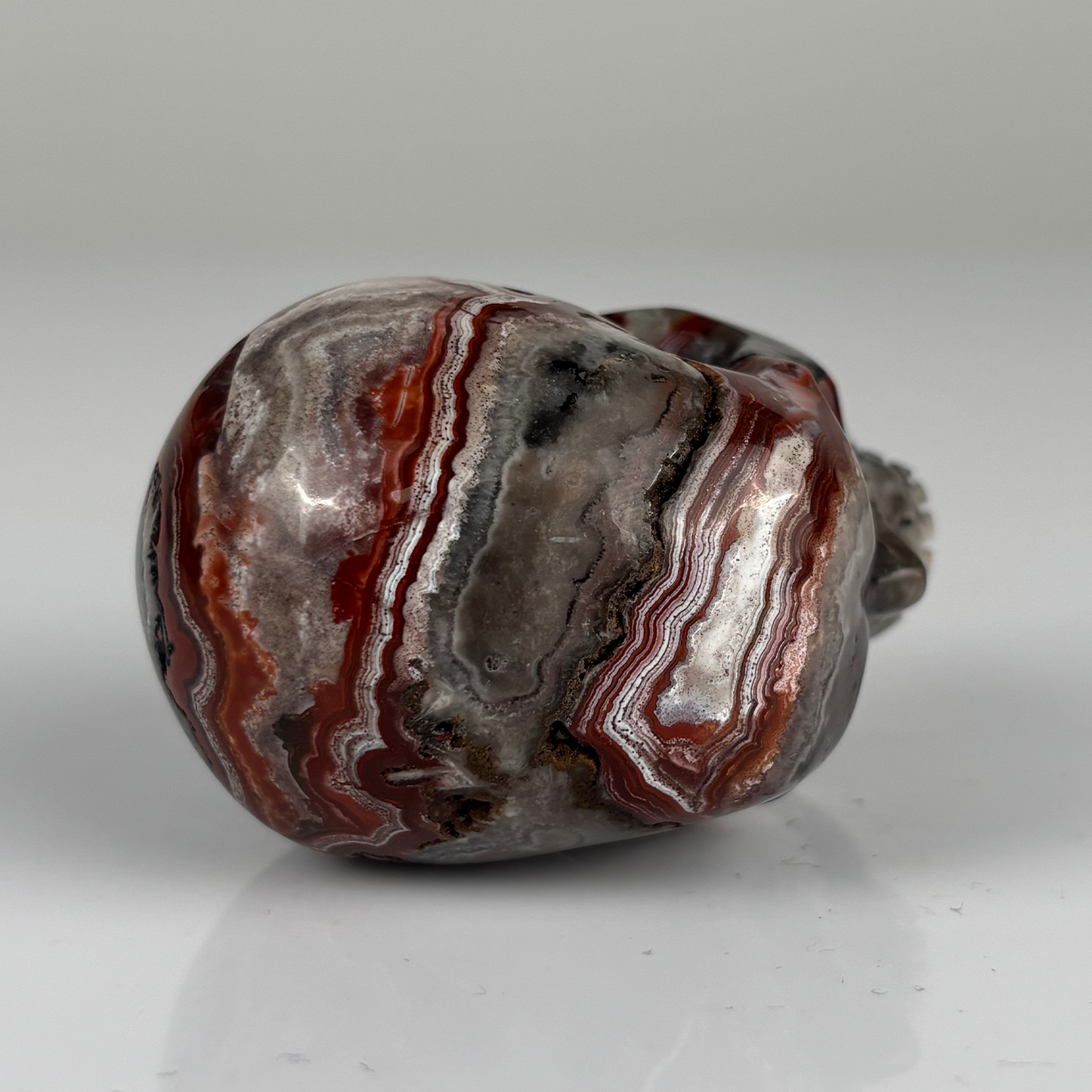 2 Inch Red Crazy Lace Agate Crystal Skull – Mini Gemstone Skull