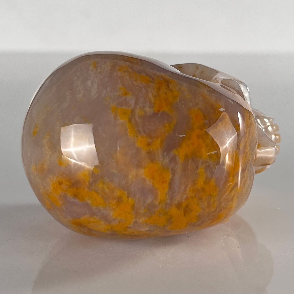 3" Yellow Chalcedony Crystal Skull - Pattern B