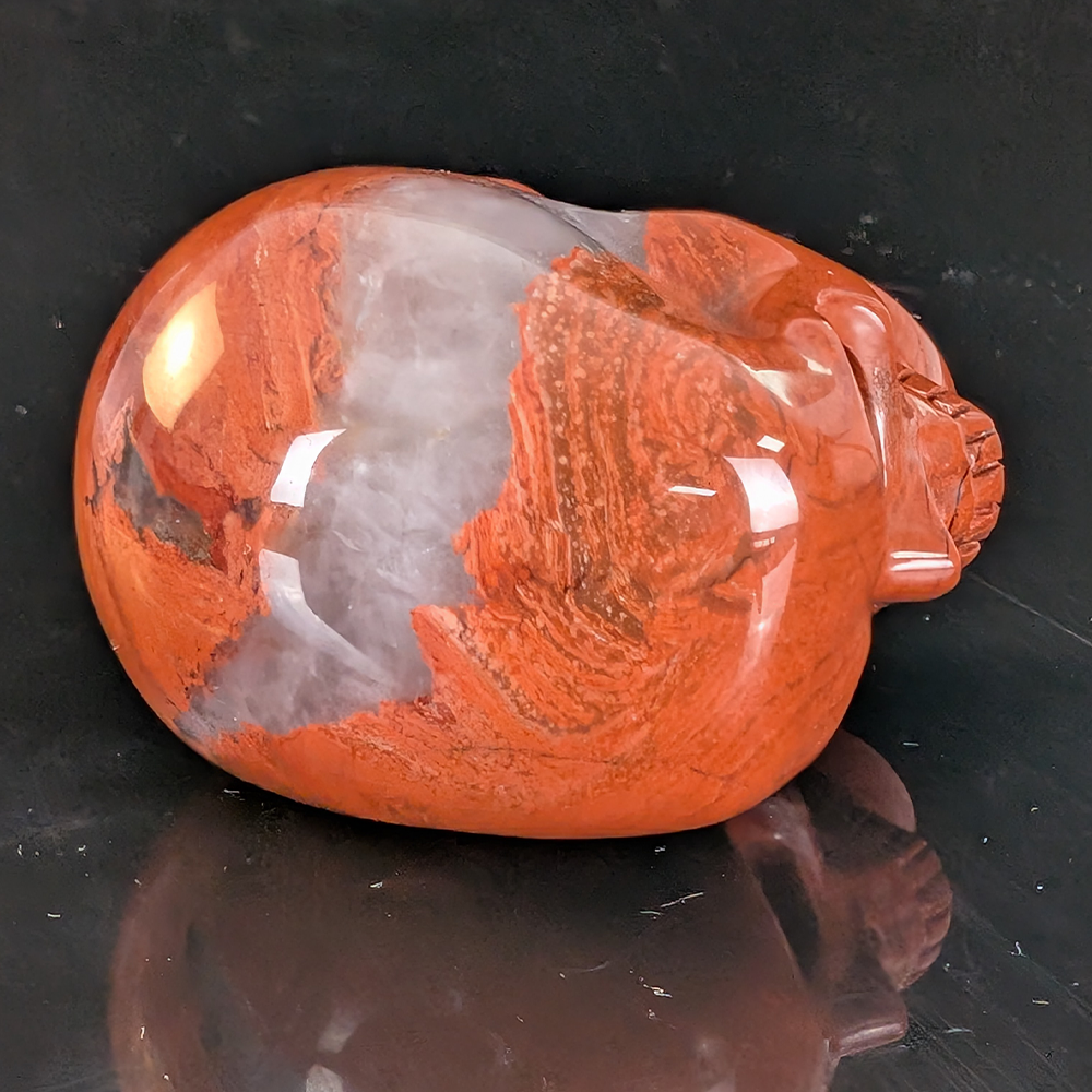 2" Red Jasper Crystal Skull - Pattern B